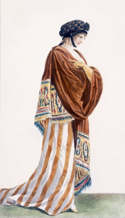 Ladies Dress with Velvet Shawl, illustration from 